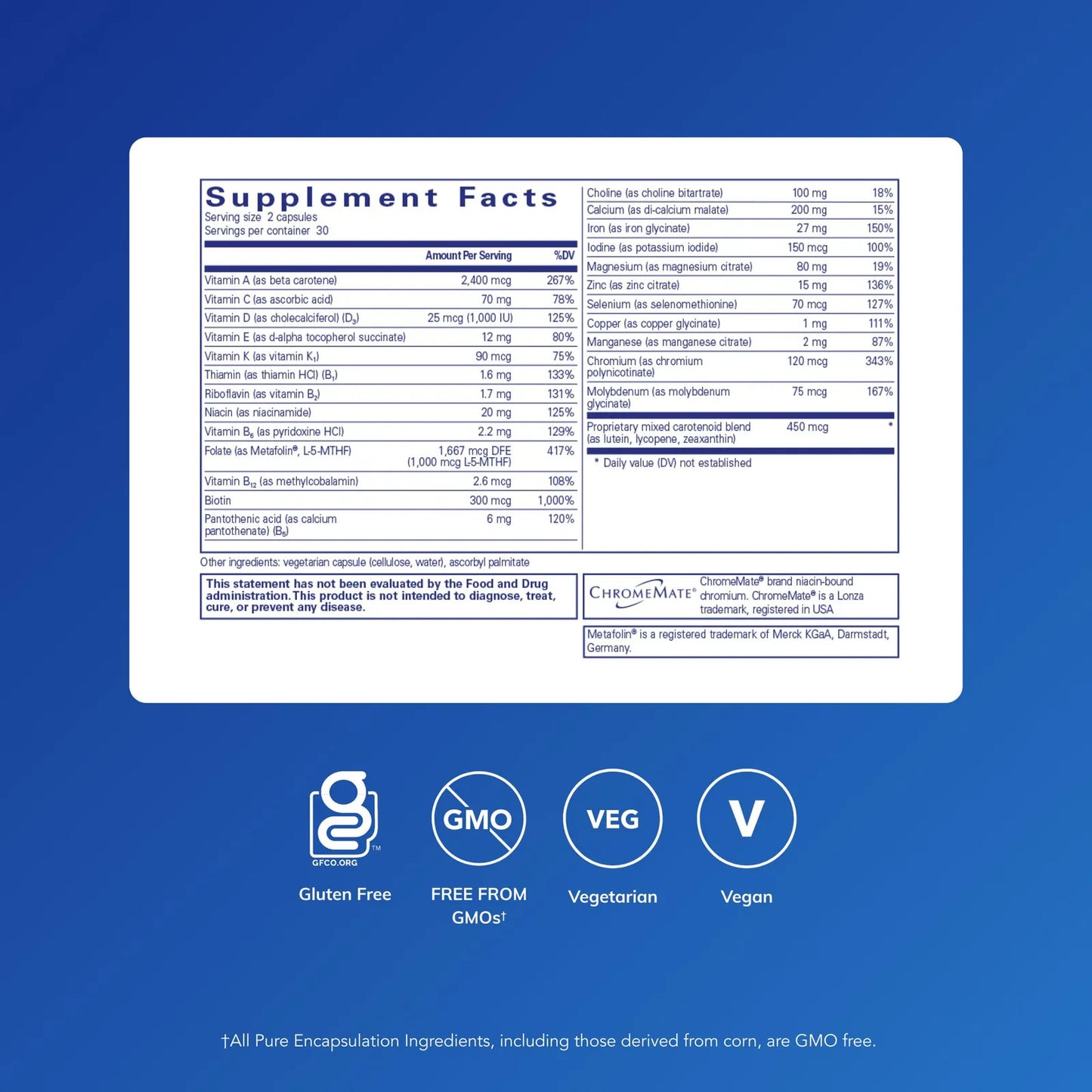 Complejo Multivitamínico Minerales Esenciales Para Mujeres Womens Nutrients 60 Cápsulas