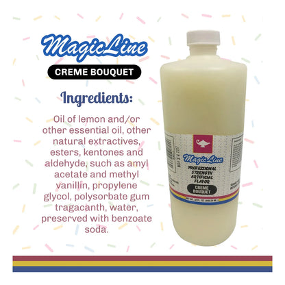 Aceite Aromatizante Para Hornear Sabor Vainilla Magic Line Creme Bouquet 946 Ml