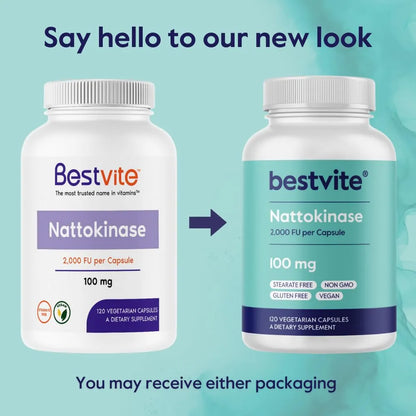 Nattokinasa 100mg 2000 Fu 240 Cápsulas Vegetarianas Sin Estearatos Vegano