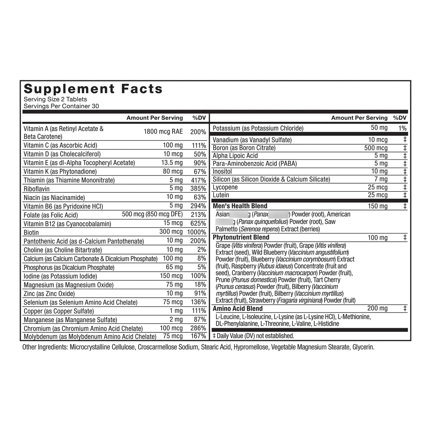 Multivitaminicos Para Hombres Con 27 Vitaminas Minerales Y Aminoacidos Suplemento Energia E Inmunidad 60 Tabletas