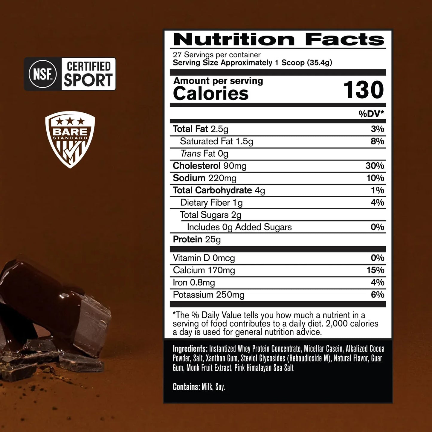 Proteína De Suero En Polvo 25g Sabor Delicioso Baja En Carbohidratos