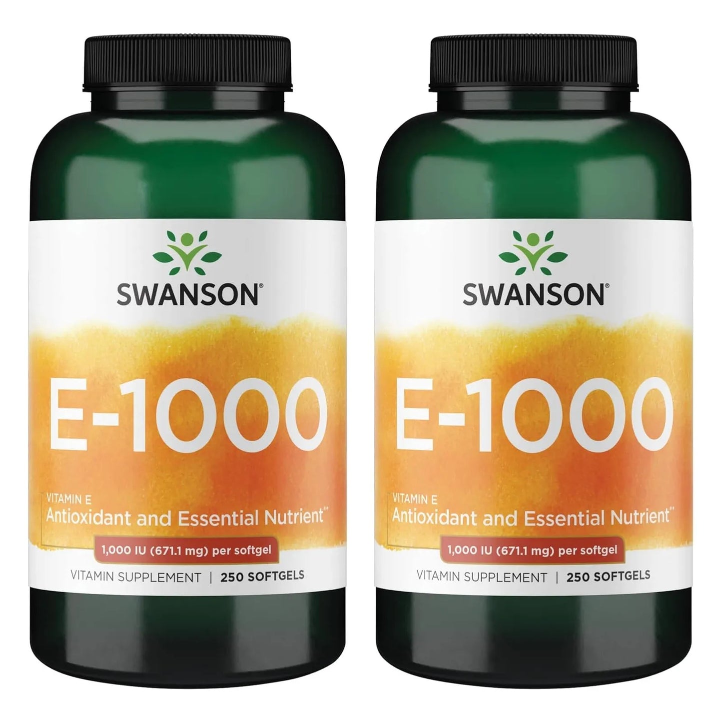 Vitamina E Natural 1000 IU Swanson 250 Cápsulas Antioxidante Piel Y Corazón