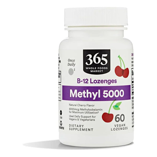 B 12 Metil 5000Mcg Sabor Cereza 60 Tabletas Energia Vitalidad