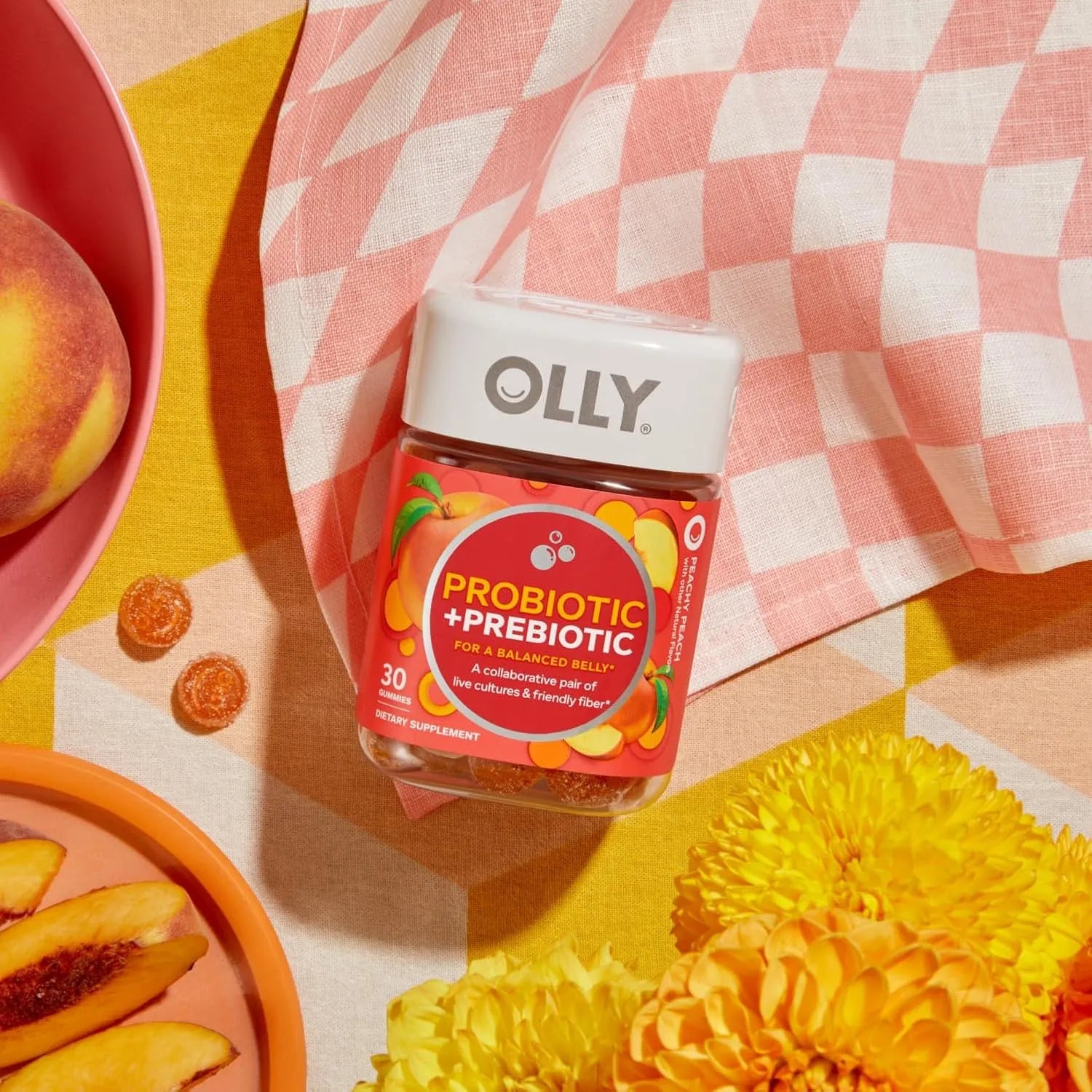 Omitas Olly Probiotic Prebiotic Digestivo Sabor Durazno  - Imagen 8