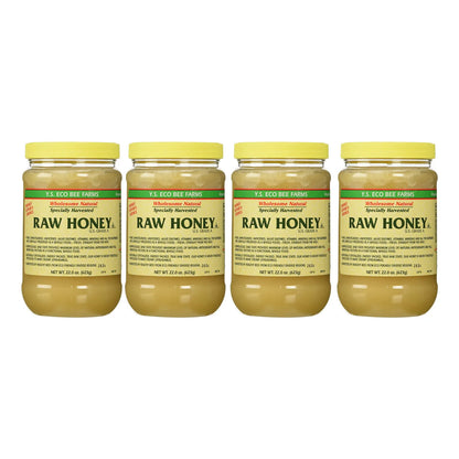 Miel Cruda Eco Bee Farms 620g Pack X4 Pura Sin Procesar Usa