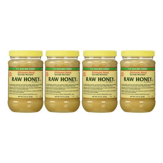 Miel Cruda Eco Bee Farms 620g Pack X4 Pura Sin Procesar Usa