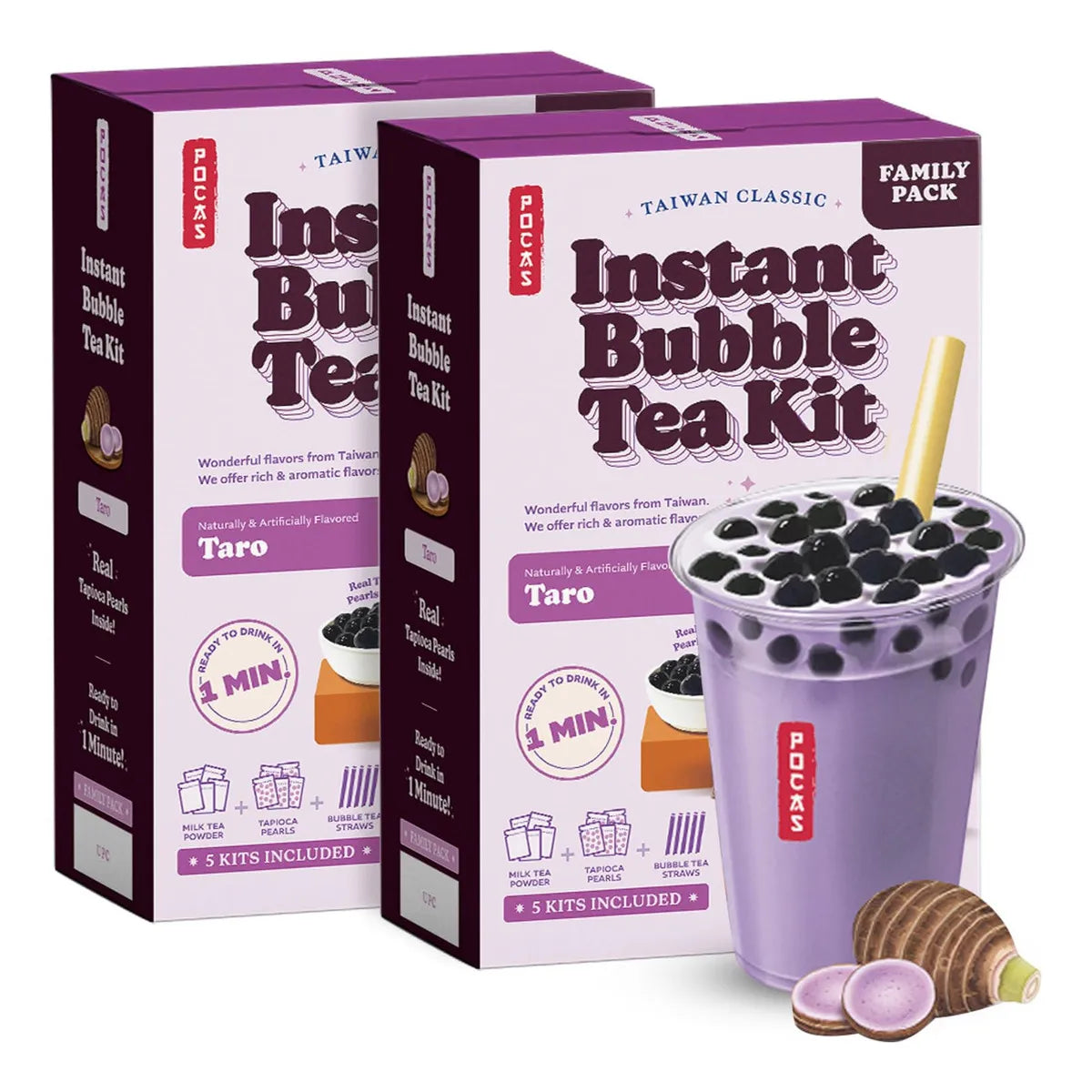 Kit De Té De Burbujas Instantáneo Con Perlas De Tapioca 2 Unidades Sabores Premium