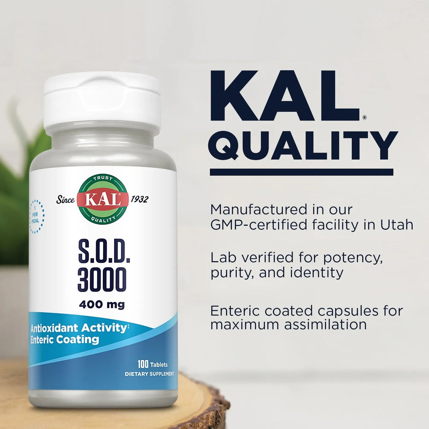 SOD 3000 Suplemento Antioxidante De 400 Mg Superóxido Dismutasa Hígado De Res Con Recubrimiento Entérico