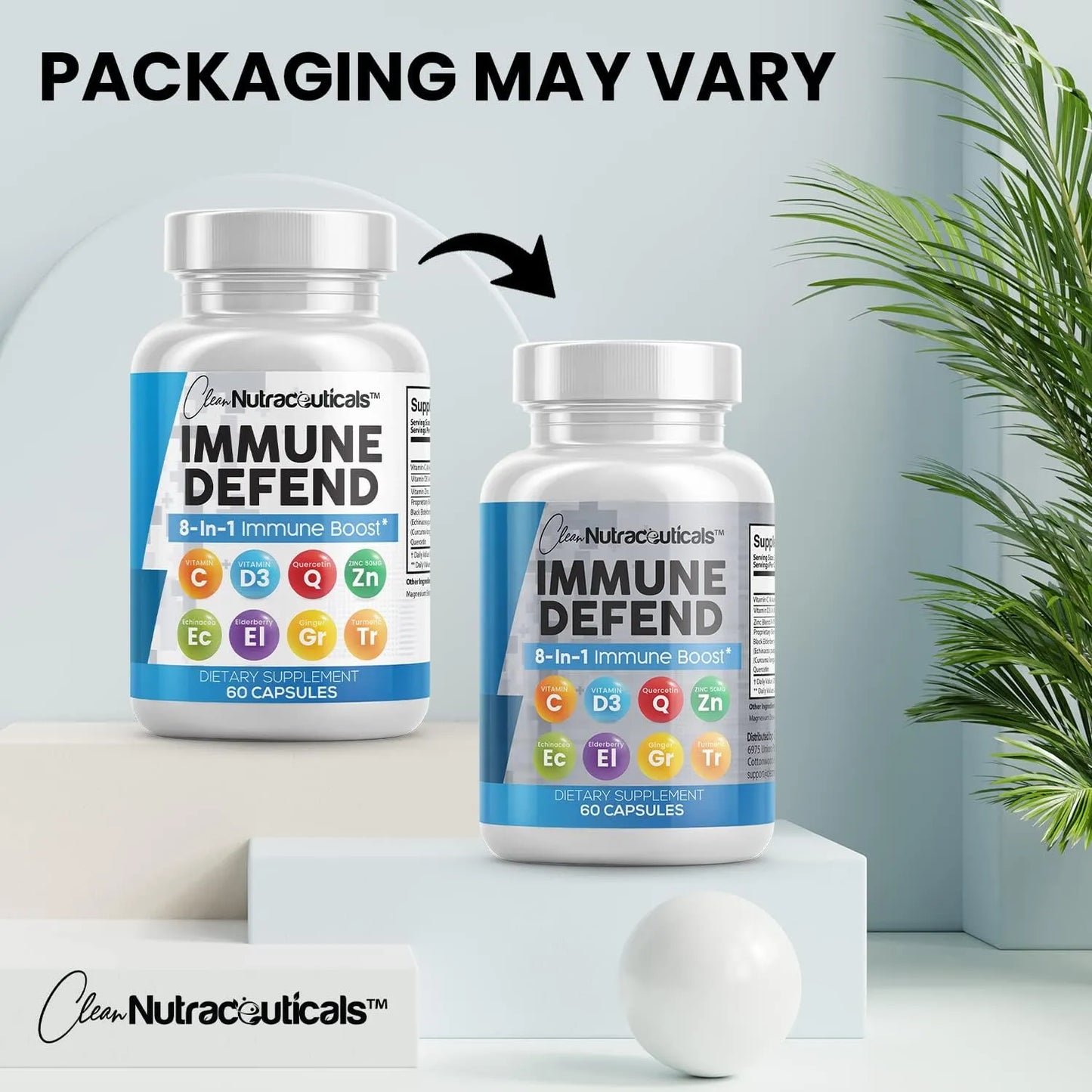 Suplemento Defensa Inmune 8 En 1 Con Zinc Quercetina Vitamina C D3 Saúco 60 Caps