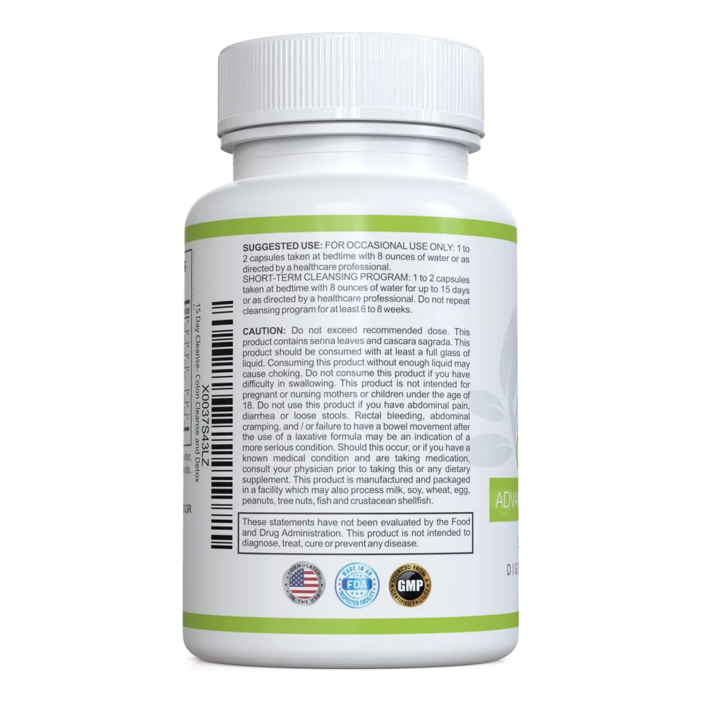 15 Day Cleanse Advanced Herbal Complex Limpieza Colon Desintoxicacion Energetica