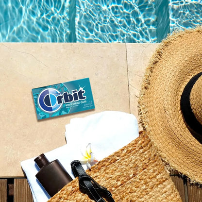 Chicle Orbit Sin Azúcar Wintermint 12 Paquetes X 14 Piezas Frescura Duradera