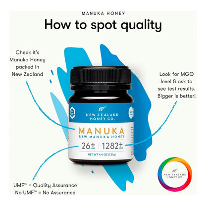 Miel De Manuka Cruda UMF 26 MGO 1282 Certificada 125g New Zealand Honey Co
