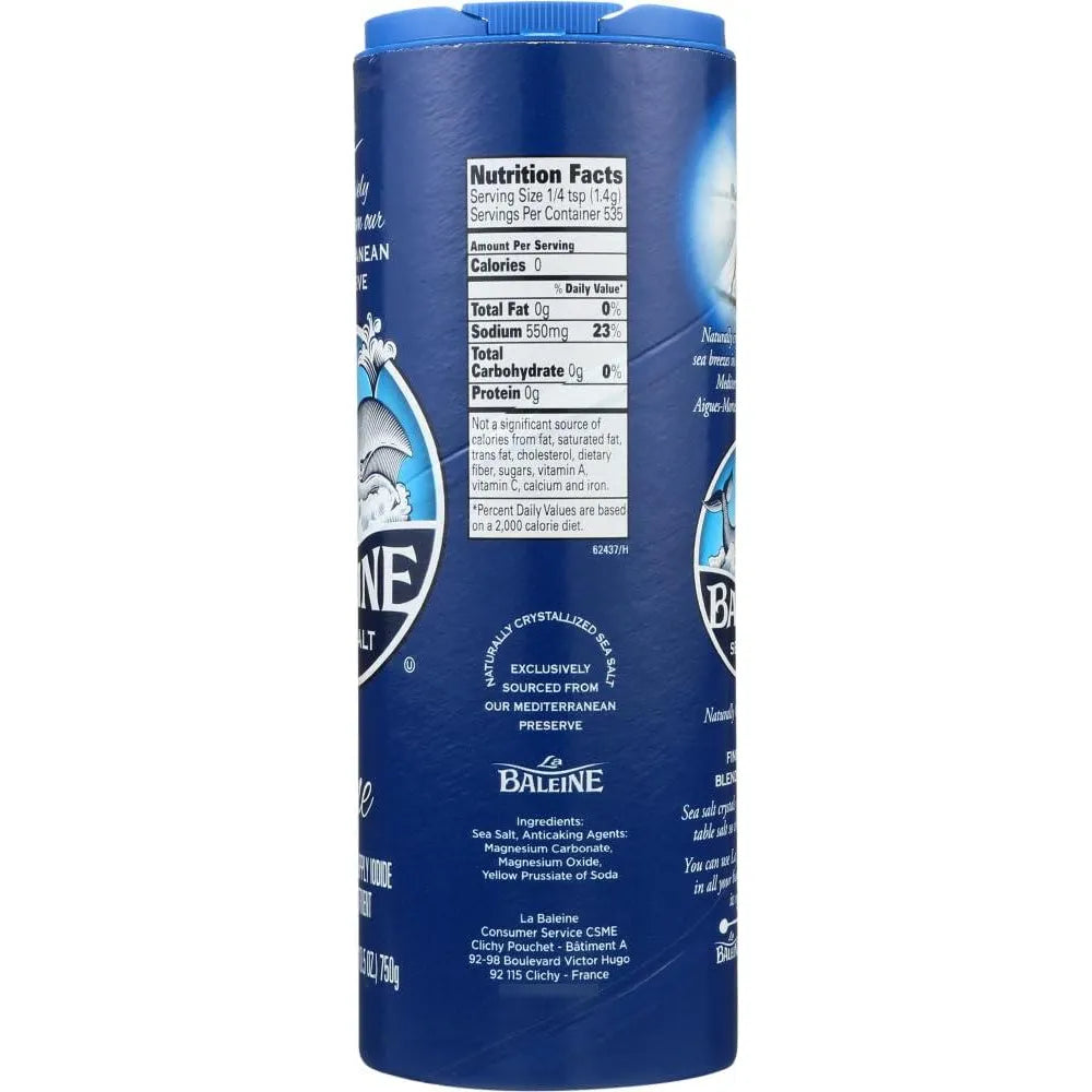Sal De Mar Fina Francesa La Baleine 2 Unidades 750g Gourmet