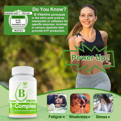 Complejo De Vitaminas B Metiladas Energia Rapida Absorcion Apoyo Neural Y Estado De Animo