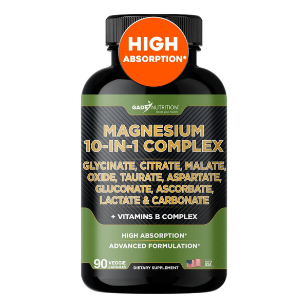 Complejo De Magnesio 10 En 1 Con Vitaminas B Y Minerales Gade Nutrition