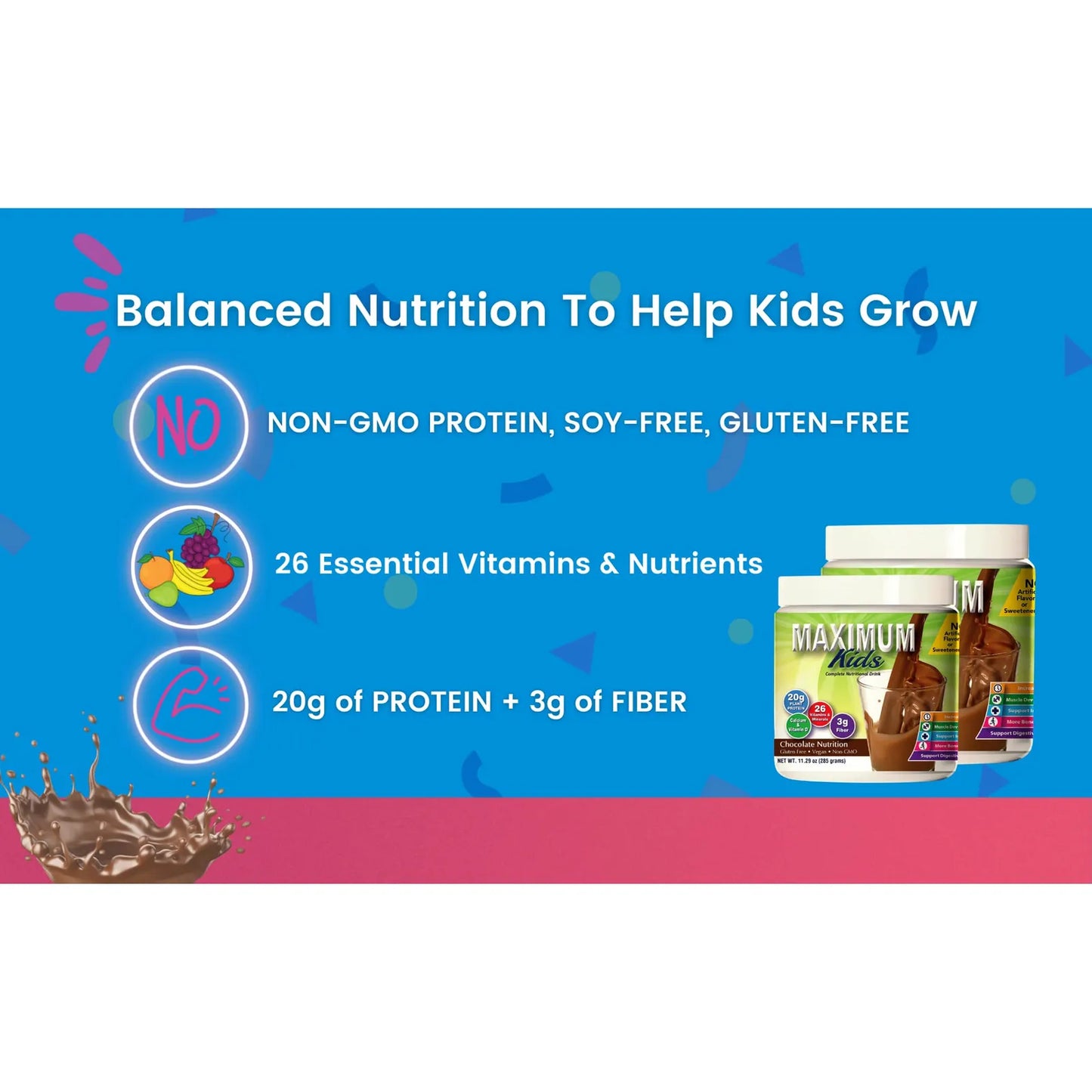 Maximum Kids Mezcla Orgánica Completa Para Niños Con 26 Vitaminas Y Minerales