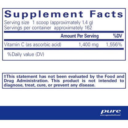 Polvo De Acido Ascorbico Hipoalergenico Vitamina C Antioxidante 8 Onzas