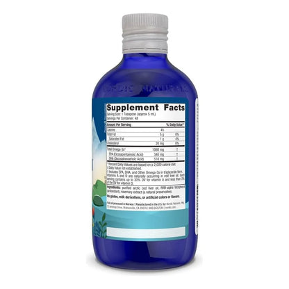 Aceite De Hígado De Bacalao Nordic Naturals Para Corazón Cerebro Y Bienestar Óptimo