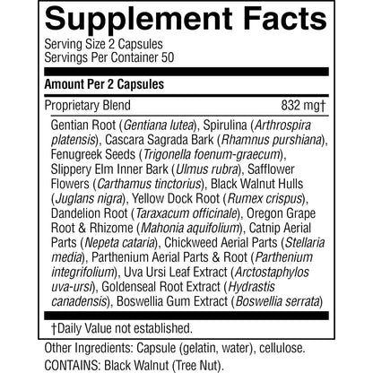 Natures Sunshine Cellular Detox 100 Capsulas Kosher Suplemento Digestivo Natural