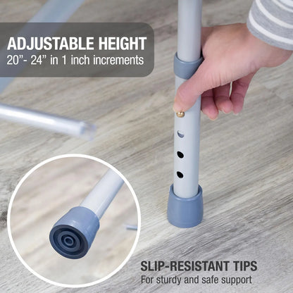 Inodoro Portátil Con Brazos Caídos Asiento Ancho Capacidad 500 Lbs Ideal Para Adultos Mayores