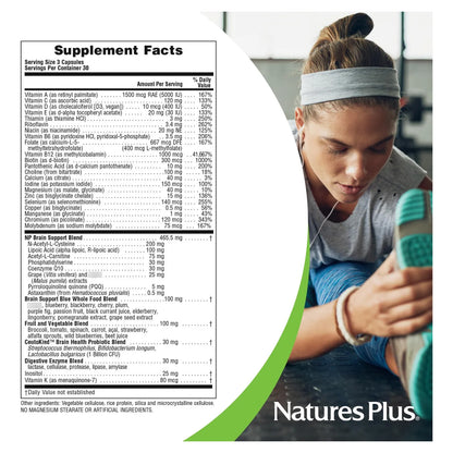 BrainCeutix Capsulas Multivitaminicas 90 Unidades Apoyo Cognitivo Memoria Vegano