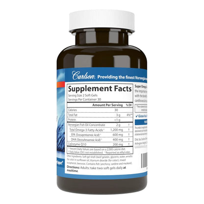 Super Omega 3 Gems Coq10 1200 Mg 60 Capsulas Soporte Circulacion Y Energia