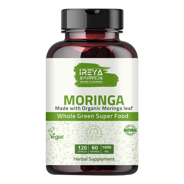 Capsulas De Moringa Organica 1000 Mg 120 Unidades Superalimento Puro