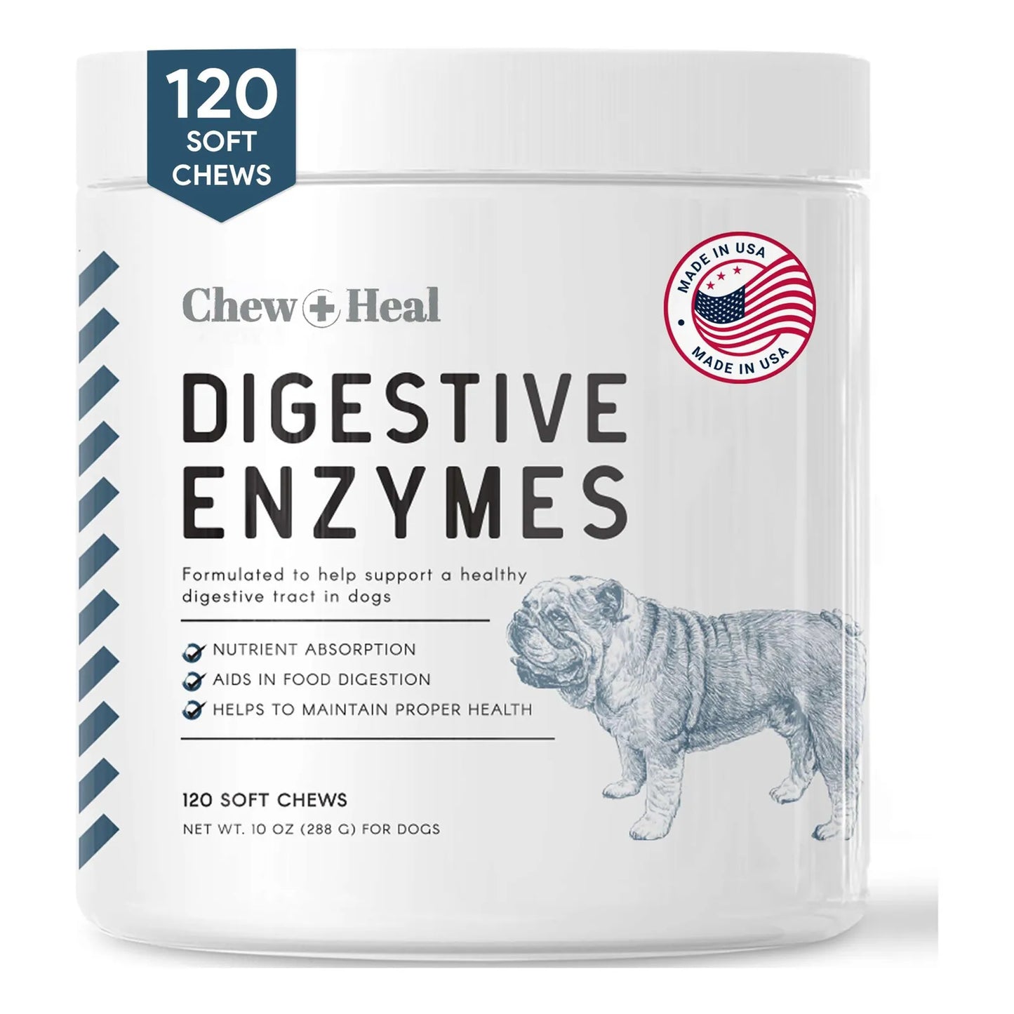 Enzimas Digestivas Con Probióticos Para Perros 120 Masticables Suaves Salud Intestinal