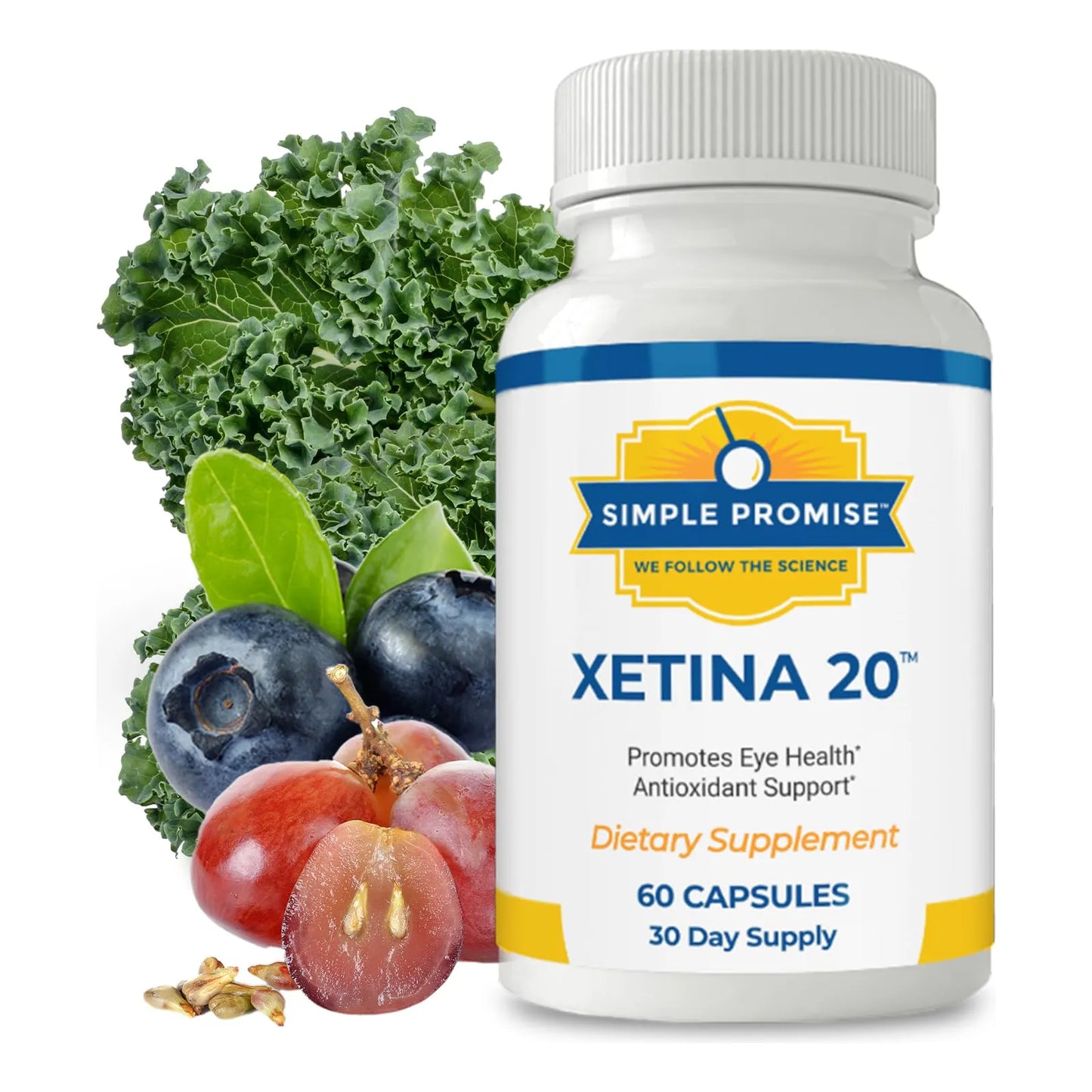 Simple Promise Xetina 20 Suplemento De Luteína Y Zeaxantina Para Salud Ocular 60 Cápsulas