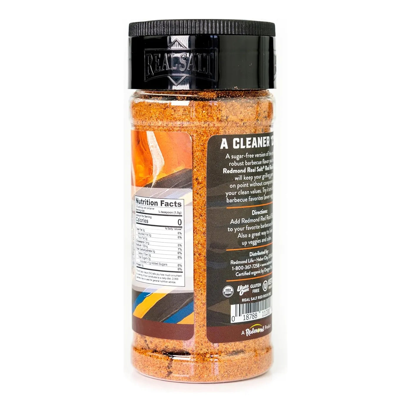 Sal Marina Redmond Real Coctelera Bbq 200g Sin Refinar Sin Gluten