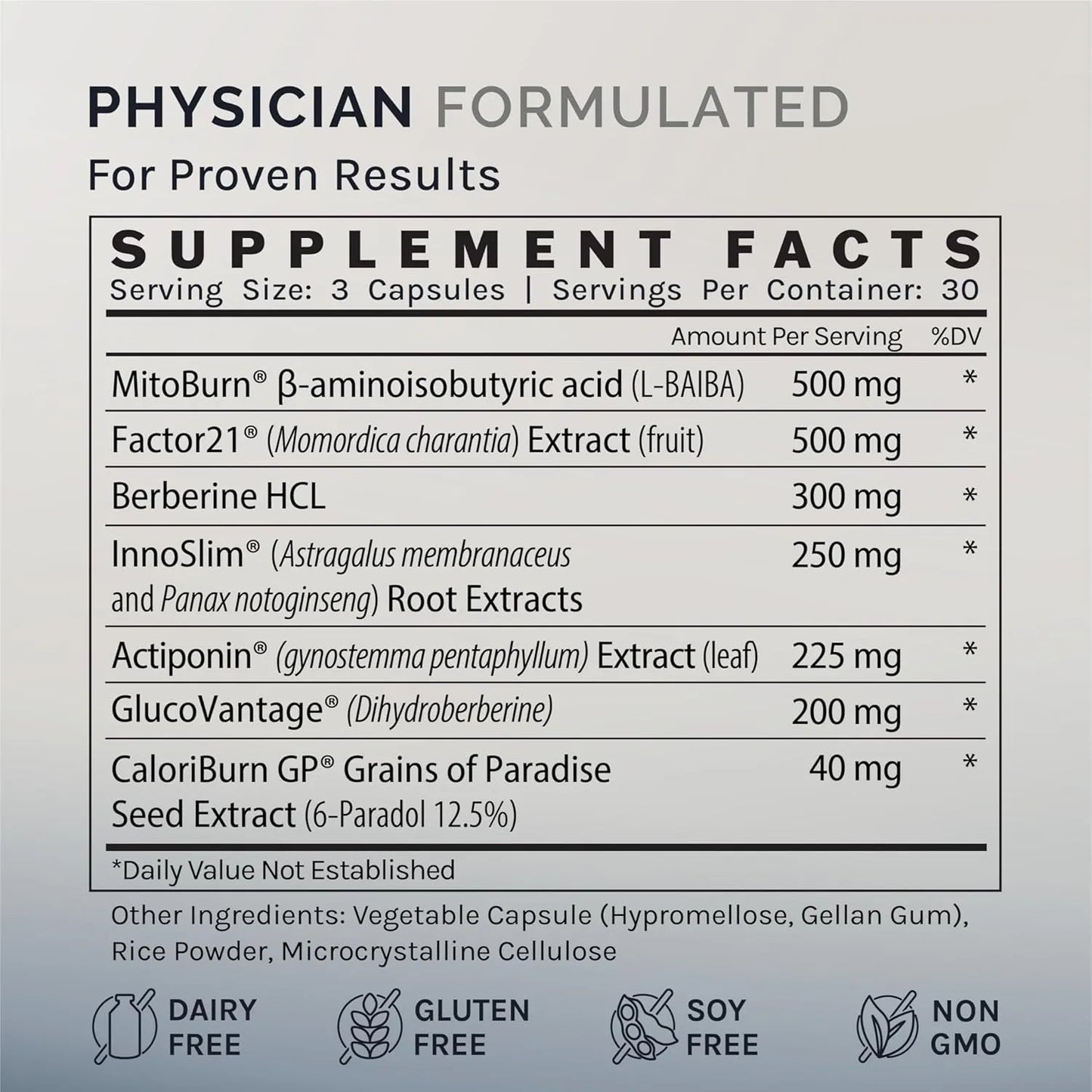 Suplemento Control Metabolismo Berberina Mitoburn 90 Capsulas