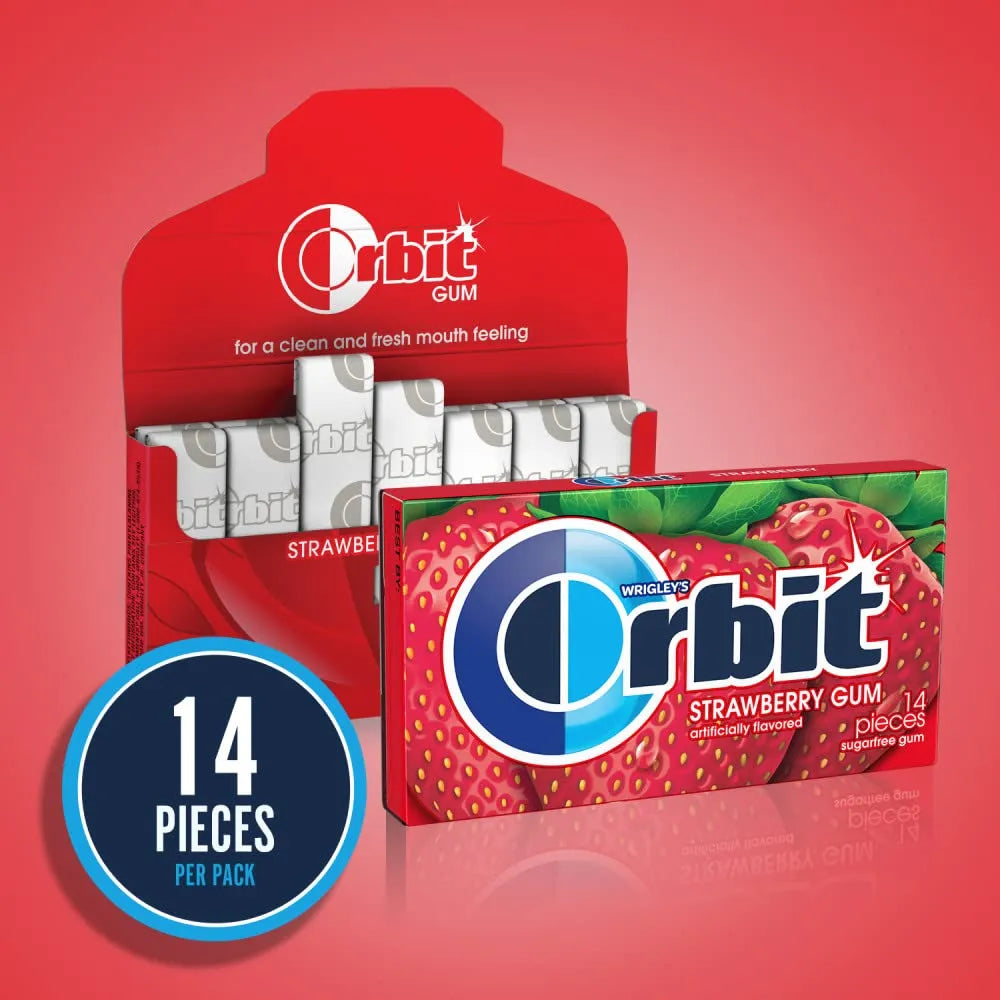 Chicle Orbit Sin Azúcar Sabor Fresco 12 Paquetes Frescura Duradera