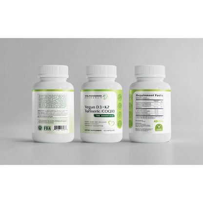Vitamina Vegana 4 En 1 D3 K2 Cúrcuma COQ10 Polvo De Aguacate Absorción Superior