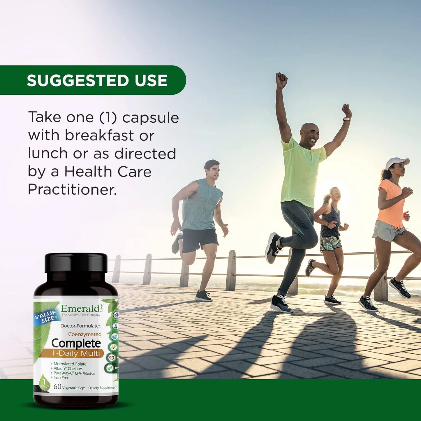 Multivitamínico Completo Con Coenzimas Folato Metilado 60 Cápsulas