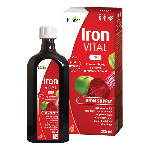 Hierro Liquido Con Vitamina C Sabor Fruta 250 Ml 25 Porciones Hübner Iron Vital