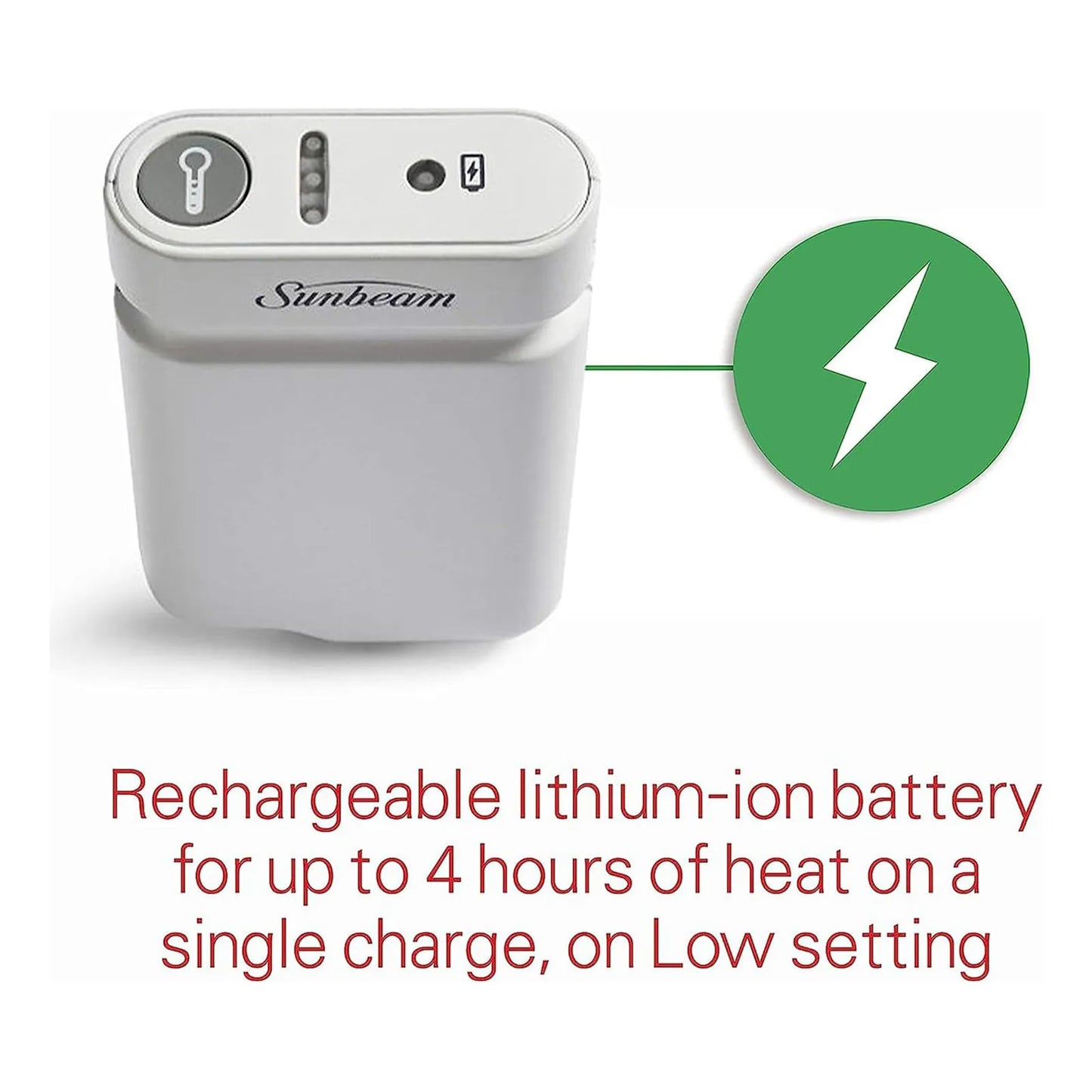 Almohadilla Térmica Inalámbrica GoHeat Con Batería Recargable 3 Niveles Calor