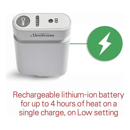 Almohadilla Térmica Inalámbrica GoHeat Con Batería Recargable 3 Niveles Calor
