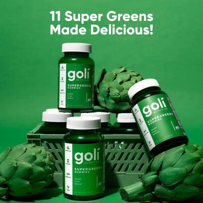 Gomitas Supergreens Vitaminas Minerales 300 Unidades Vegano Sin Gluten