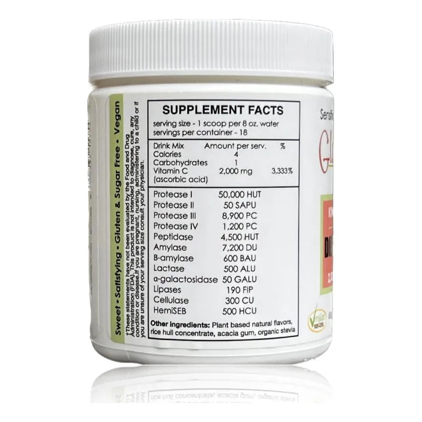 Digestive Aid Kiwi Fresa 2000 Mg Vitamina C Enzimas Digestivas Veganas Para Indigestion Y Reparacion Intestinal