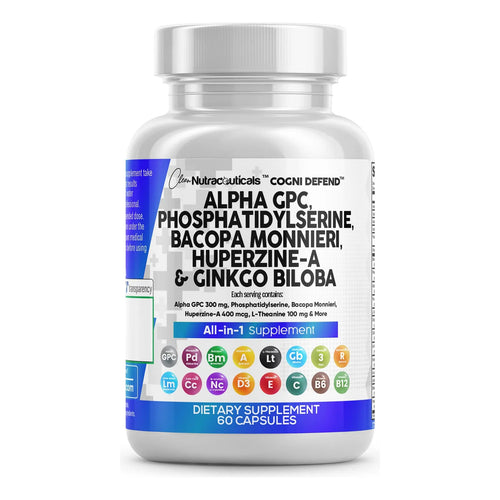 Suplemento Alpha Gpc Fosfatidilserina Bacopa Ginkgo Biloba Potencia Tu Memoria Y Concentracion
