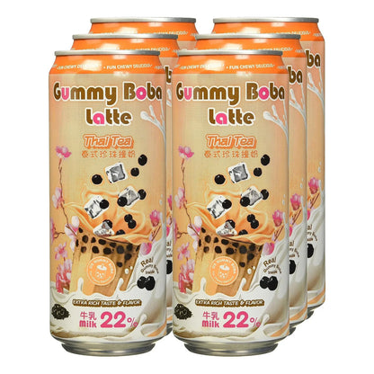 Bebida De Té De Burbujas Con Perlas Masticables 450 Ml Sabor Tailandés