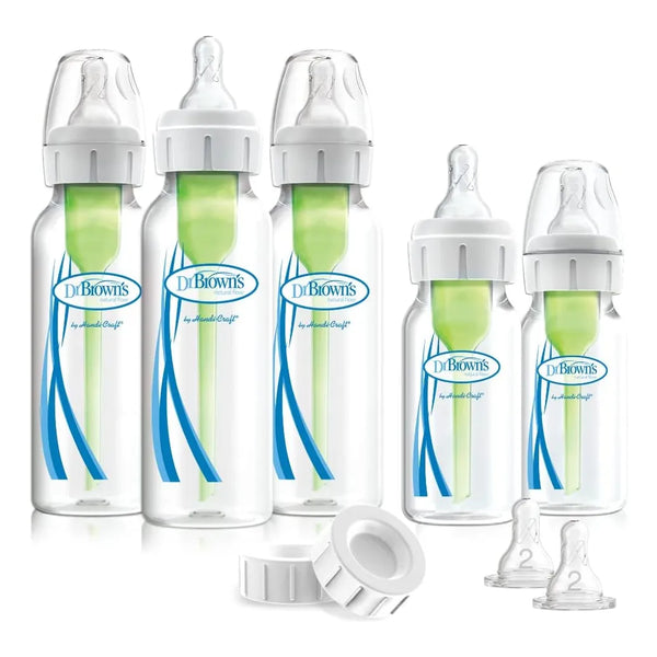 Juego De Alimentacion Estrecho Transparente Dr Brown Reduce Colicos Y Preserva Nutrientes