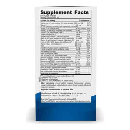 Multivitamínico Extra Fuerte Para Hombres Energía Apoyo Óseo 20 Nutrientes 60 Tabletas