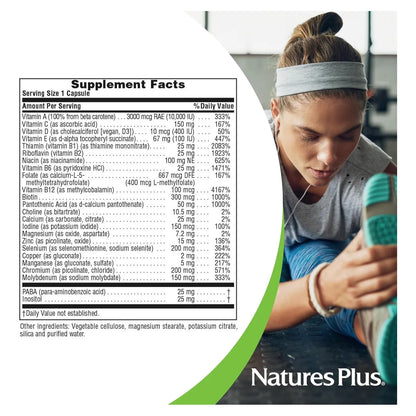 Multivitaminico Ultra One Energia Natural 60 Capsulas Suplemento Diario Sin Gluten