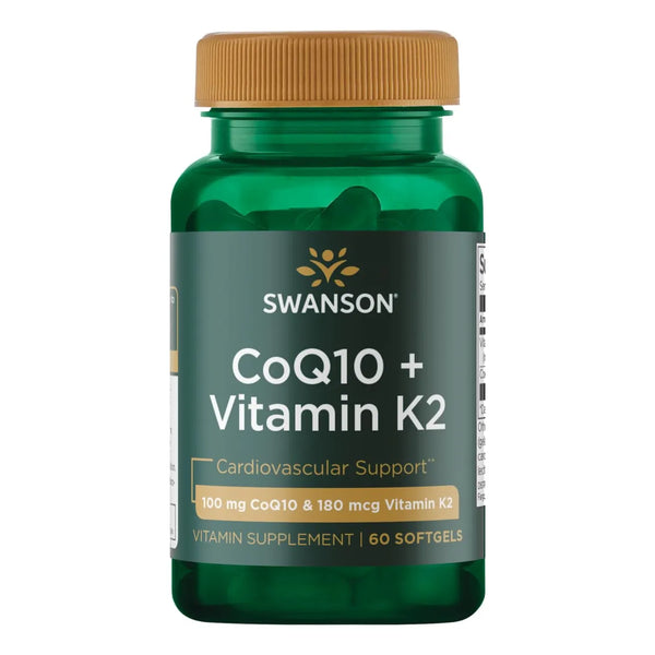 Coenzima Q10 Con Vitamina K2 60 Cápsulas Swanson Energy Booster
