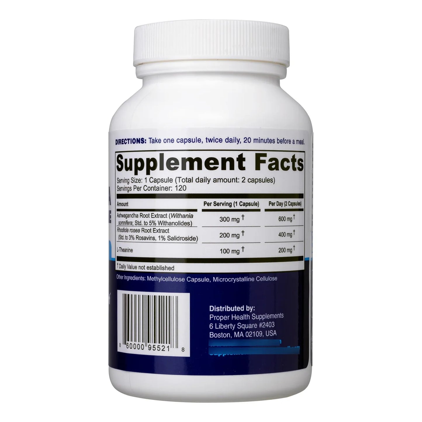 Suplemento Adaptogeno Ashwagandha Rhodiola L Teanina Relajacion Sueno Estado Animo