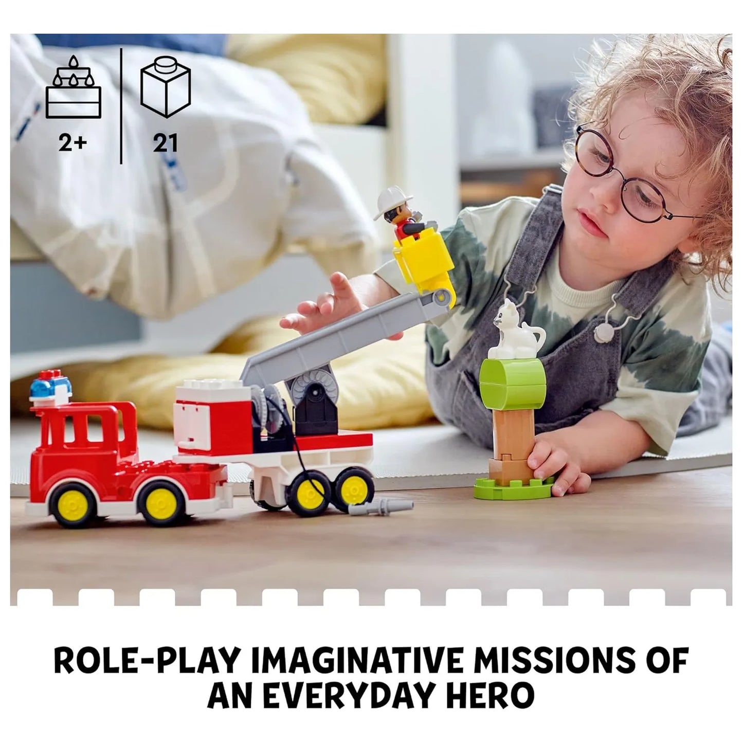 Lego Duplo Camion De Bomberos 10969 Juguete Construccion 2 5 Anios 21 Piezas