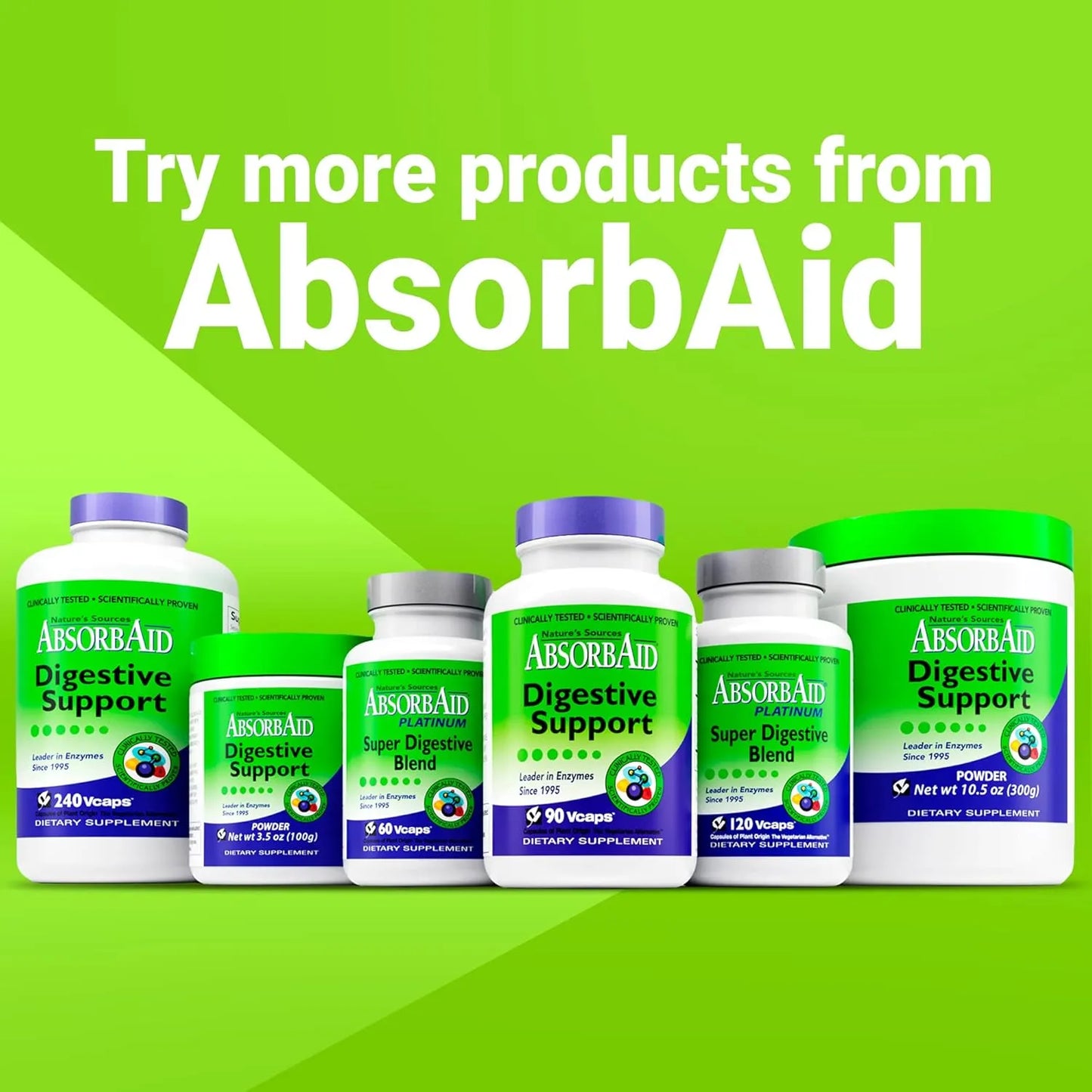 Absorbaid 90 Capsulas Veganas Soporte Digestivo Natural Eficaz