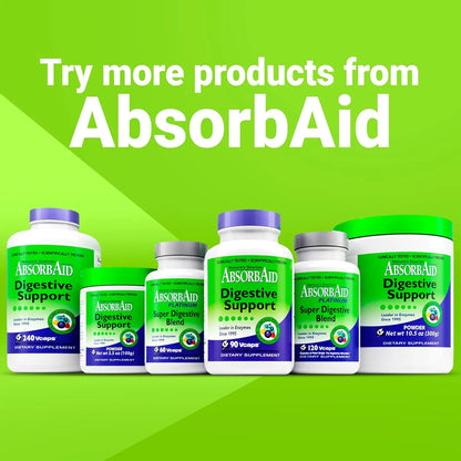 Absorbaid 90 Capsulas Veganas Soporte Digestivo Natural Eficaz