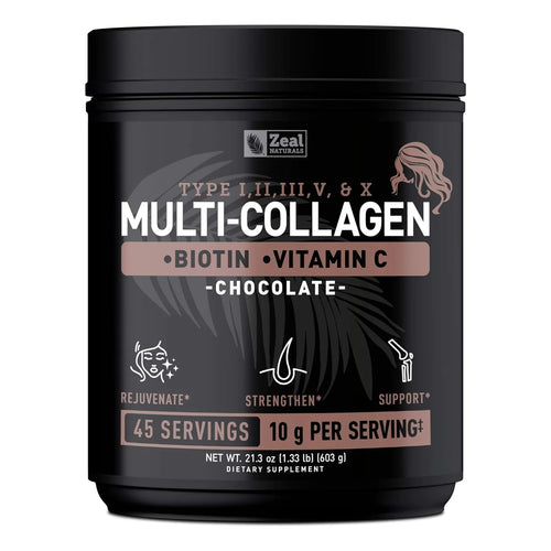 Proteína En Polvo Péptidos Colágeno Múltiple Premium Con Vitamina C Biotina Y Ácido Hialurónico Para Piel Cabello Y Uñas